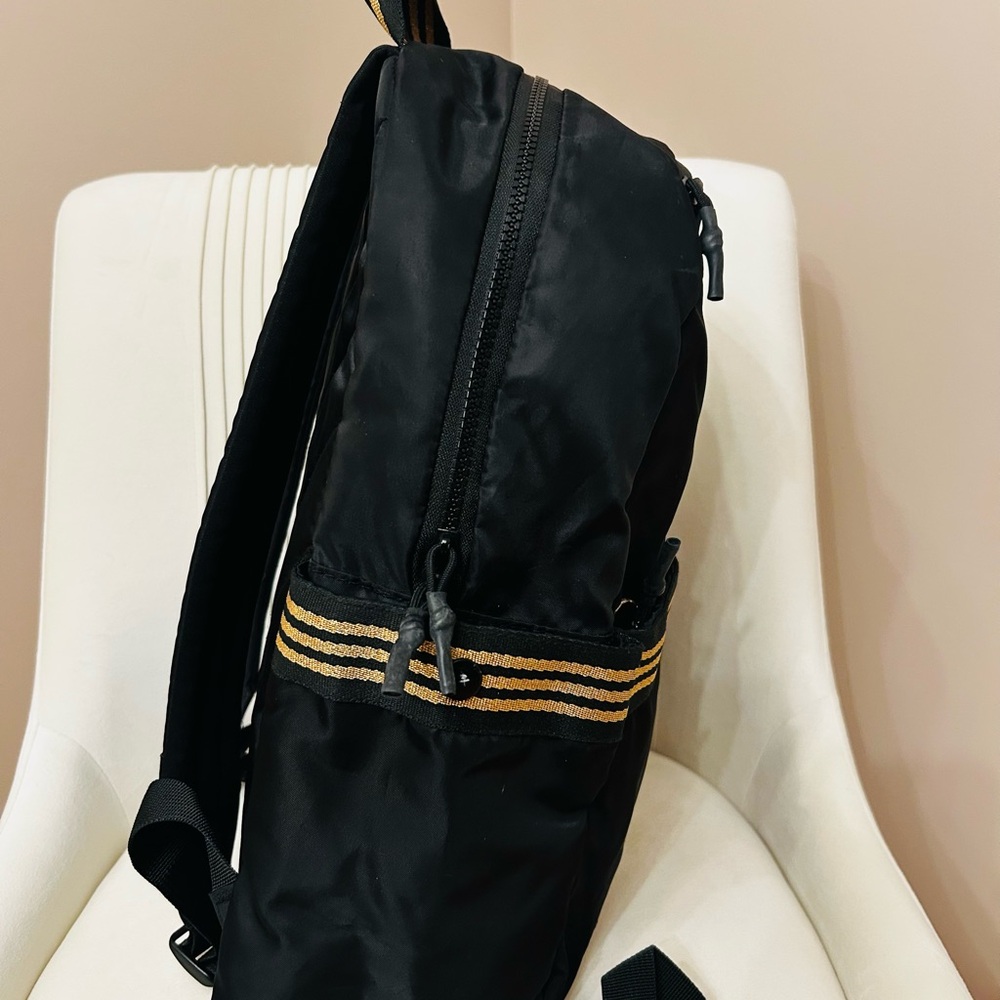 adidas Black Backpack with Gold Stripe Webbing - Picture 4 of 5